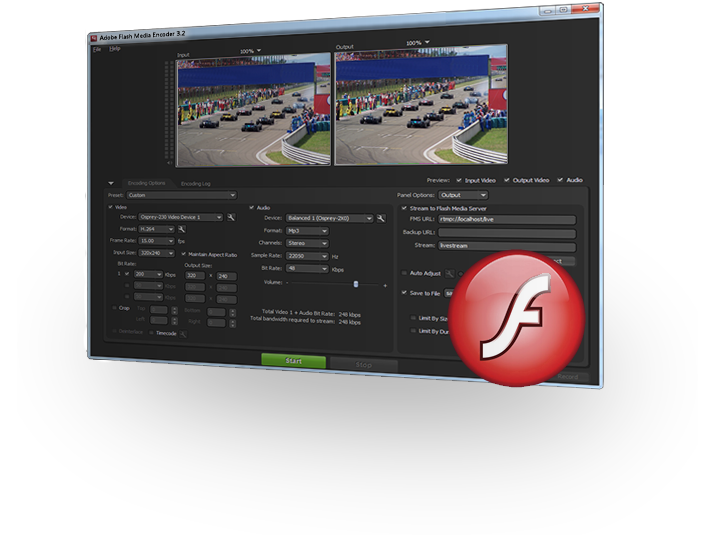 flash encoder web